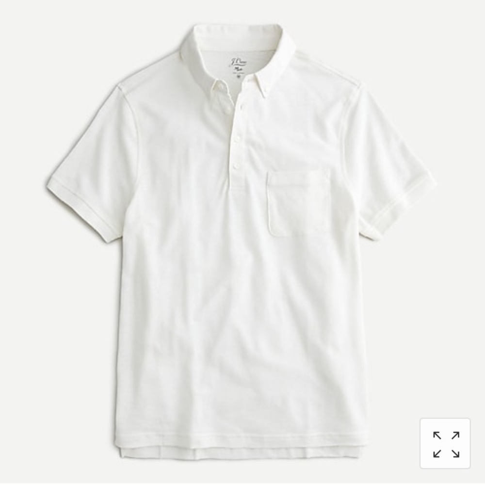 J. Crew Linen-cotton piqué polo shirt